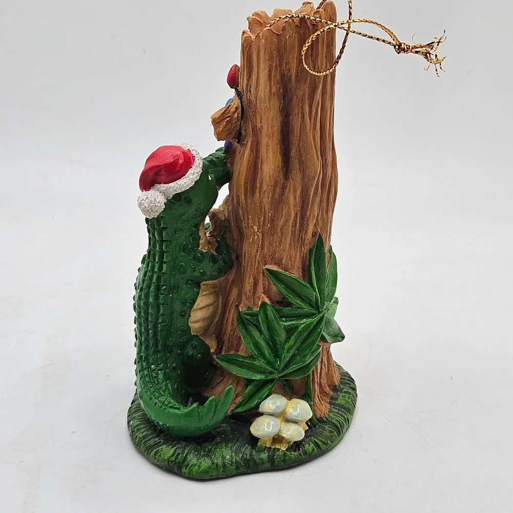Vintage Christmas Alligator Bird Bunny Tree Ornament Figurine Woodland Holiday